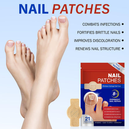 Cacukn Toenail Treatment Extra Strength Patches – 2 Pack (42 Pcs) for Thick, Brittle & Discolored Nails