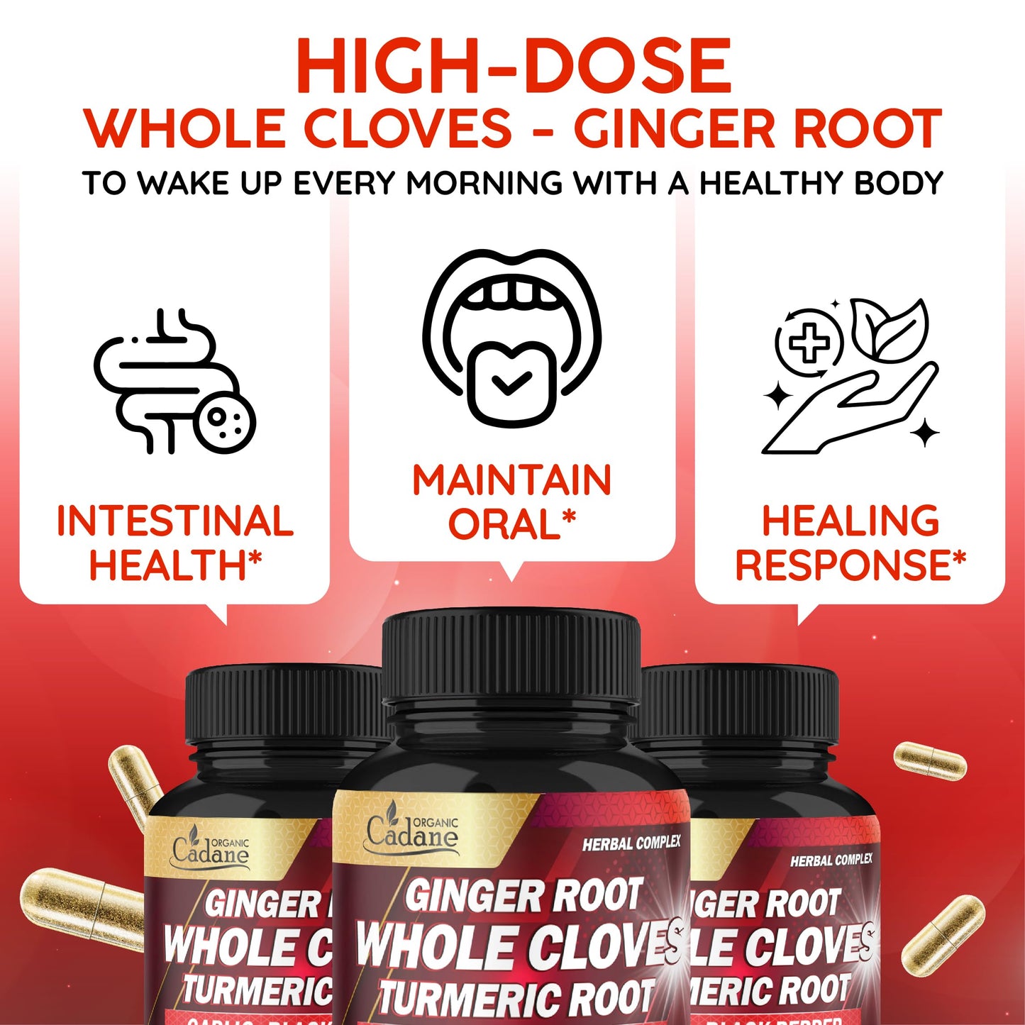 Cadane 5in1 Whole Cloves Herbal Blend – Digestive & Immune Support | 90 Capsules