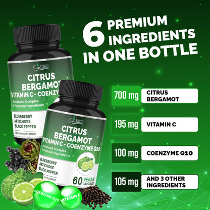 Cadane Citrus Bergamot Supplement – Heart Health & Wellness (Vitamin C, CoQ10)