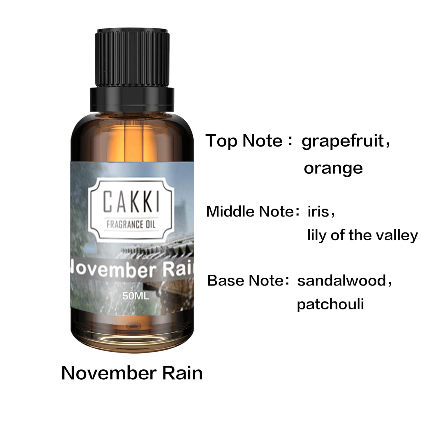 CAKKI Scent-November Rain Diffuser Oil 50ml – Gift Box