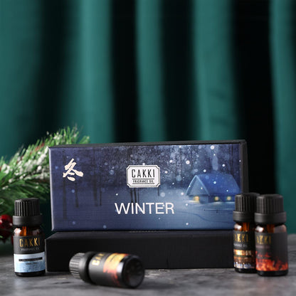 CAKKI Winter Essential Oils Set – 6 Scents for Diffusers, Candles, Soaps & Gifts