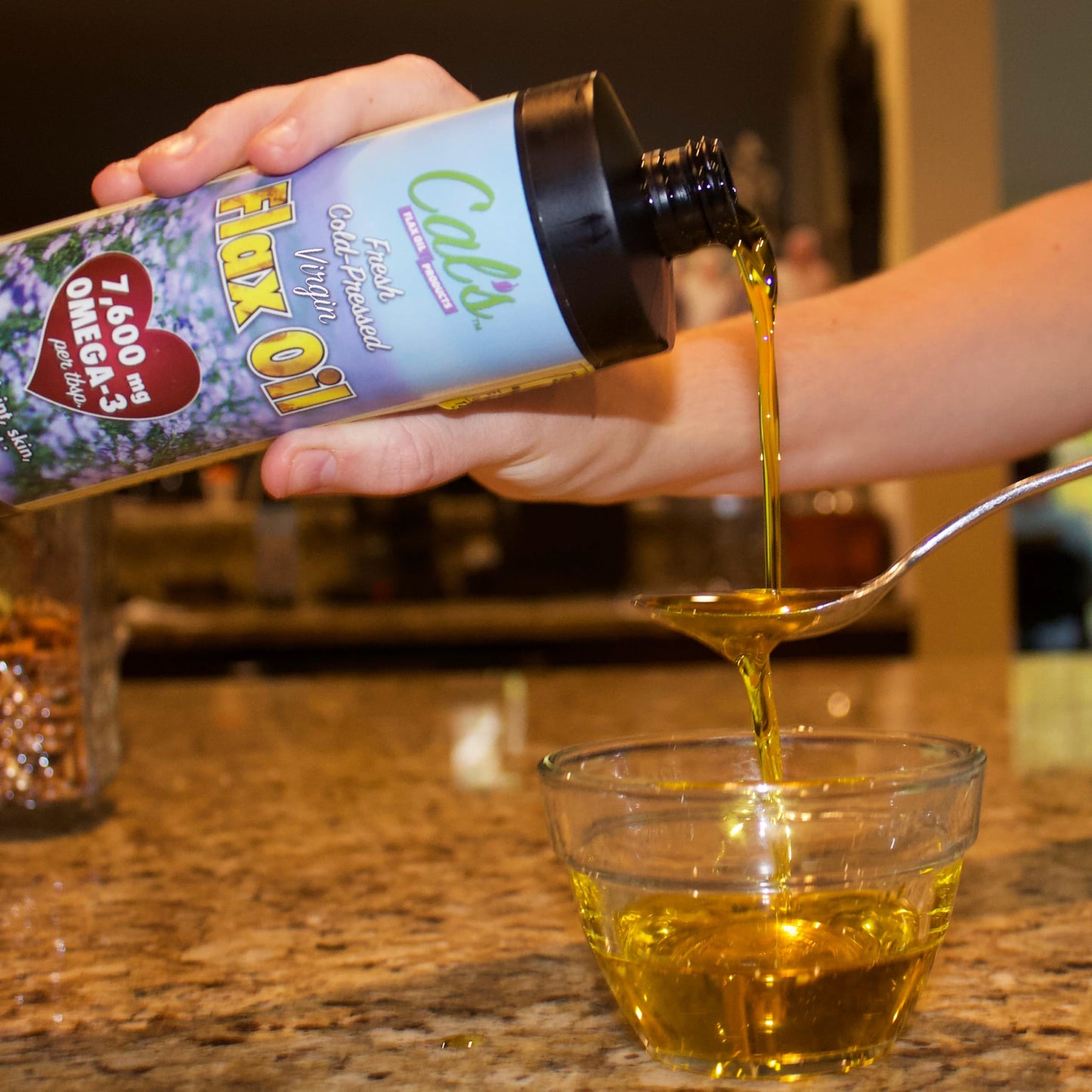 Cal's Flax Oil - Cold Pressed Flaxseed Oil, Omega-3, 32 oz