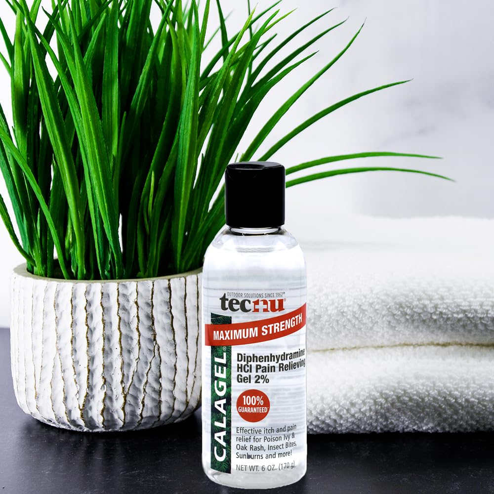 Calagel Tecnu Anti-Itch Gel | Maximum-Strength Relief for Bites, Stings, Rash & Sunburn | 6 oz