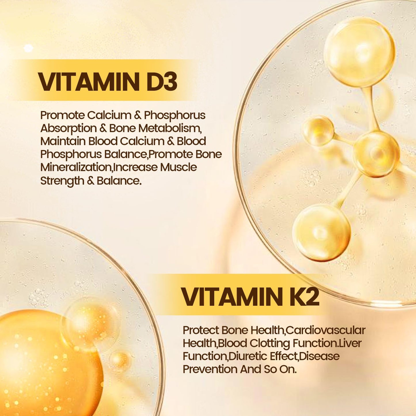 Vitamin D3 + K2 10000 IU with MK-7 (300 mcg) Coconut Oil Softgels