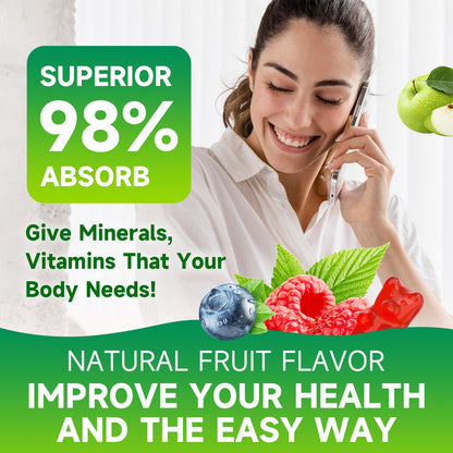 Calcium Citrate 1200mg Gummies with Vitamin D3, K2 & B12 – 60 Count