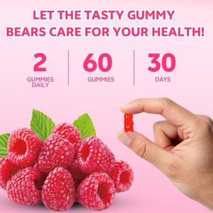 Calcium Citrate Gummies 1200mg – Chewable Calcium for Bone, Muscle & Immune Support | Raspberry Flavor, 120 Count