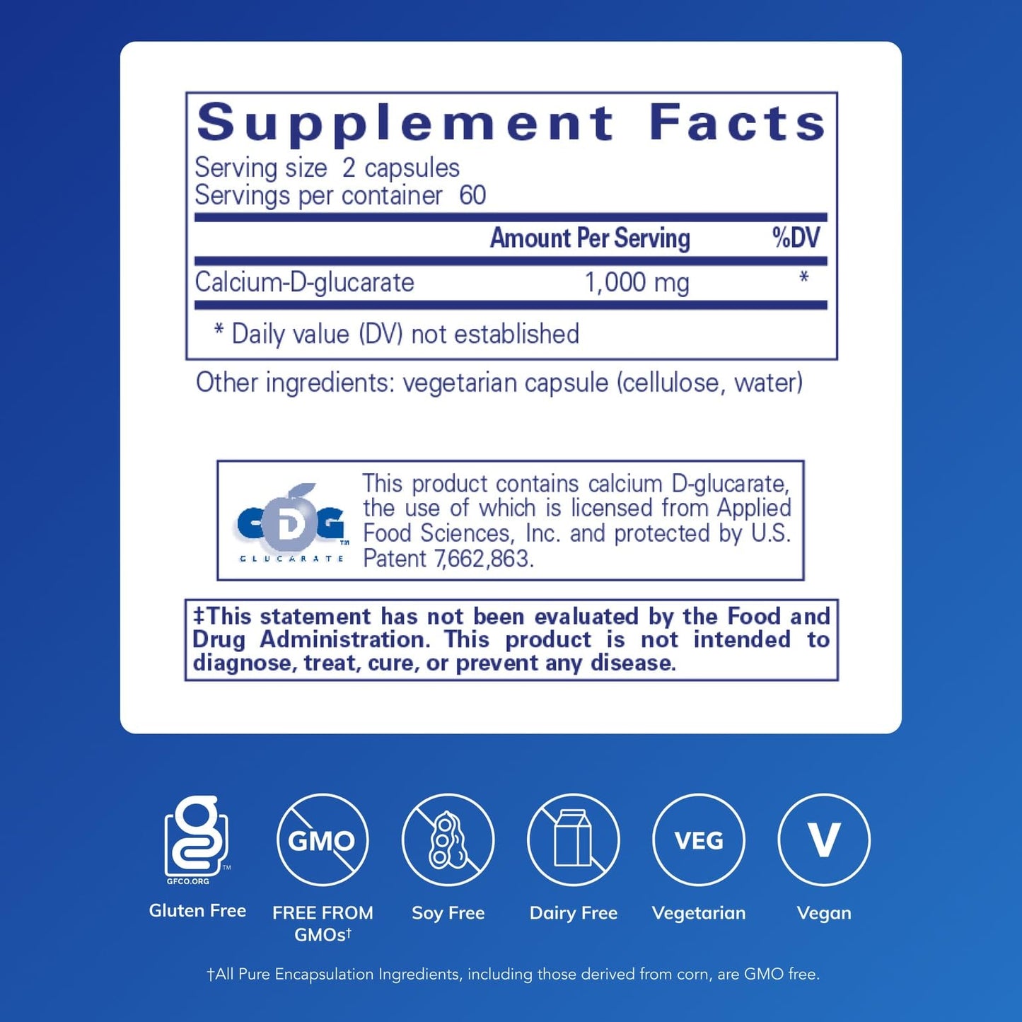 Pure Encapsulations Calcium-D-Glucarate | Support Cellular Health in Liver, Lungs, Breast & Colon (120 Capsules)