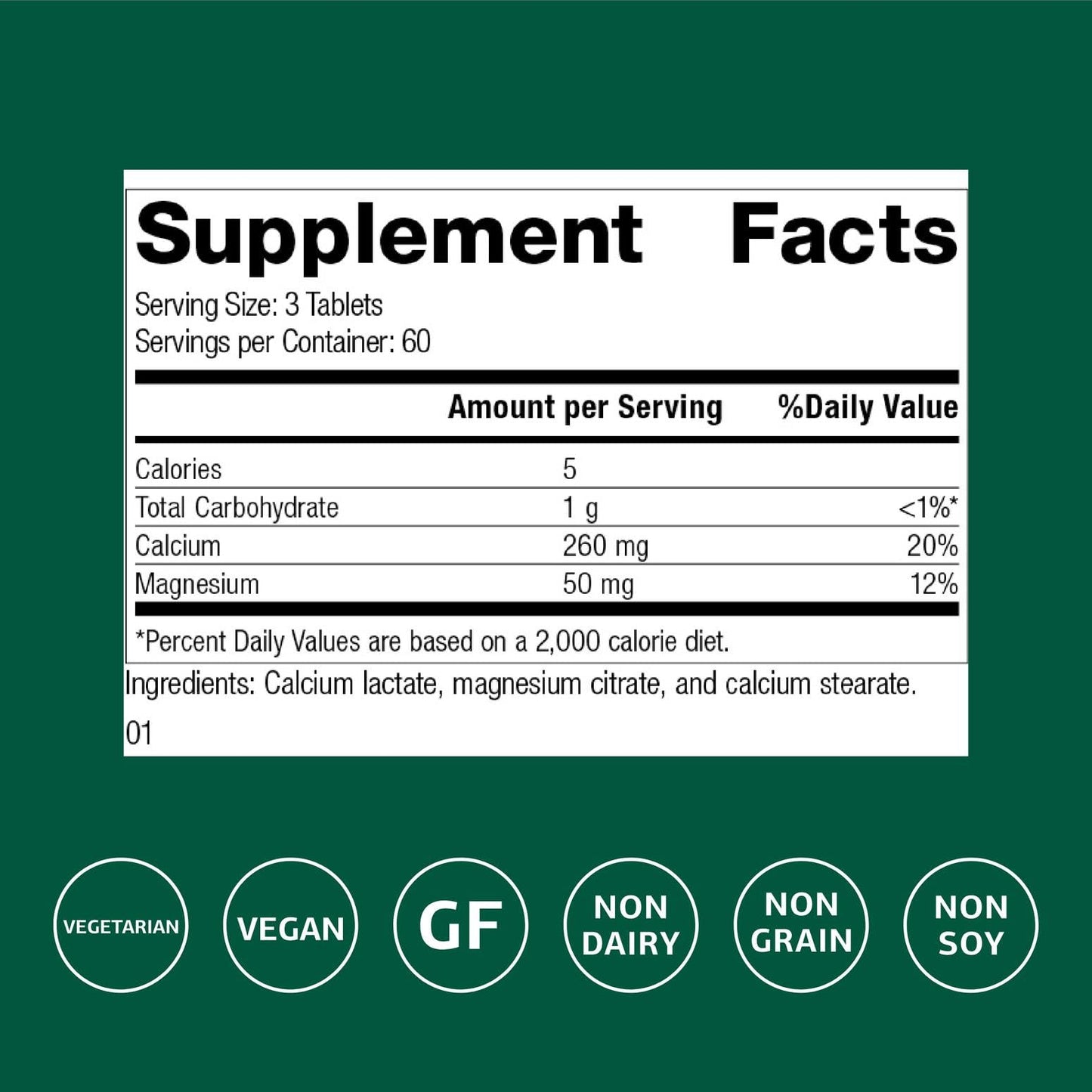 Standard Process Calcium Lactate – Bone & Immune Health (180 Tablets) | Vegan, Gluten-Free