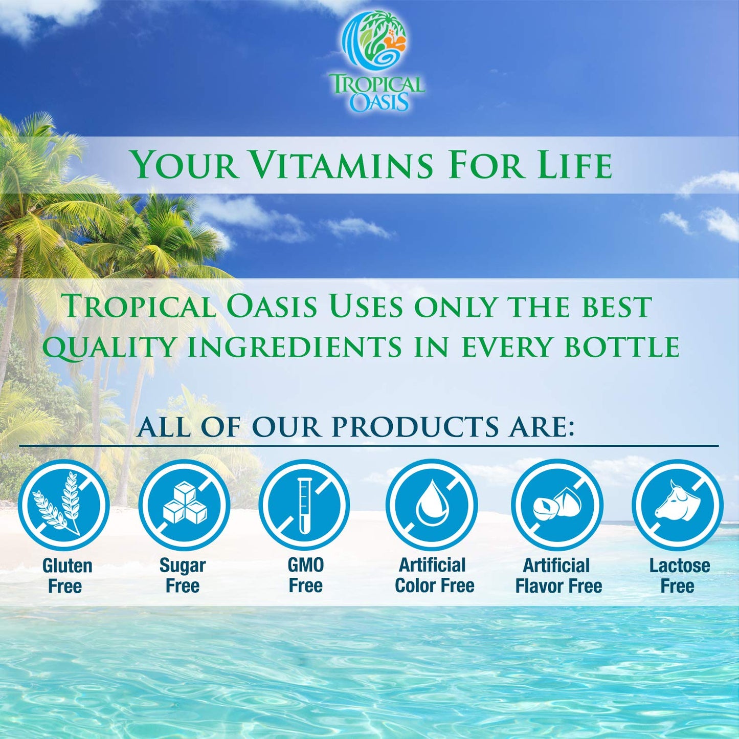 Tropical Oasis Liquid Calcium Magnesium – 98% Absorption – 32 Fl Oz (64 Serv)