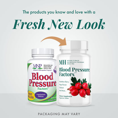 Michael's Blood Pressure Factors – 180 Vegetarian Tablets | Fluid Balance Support, Kosher & Gluten-Free