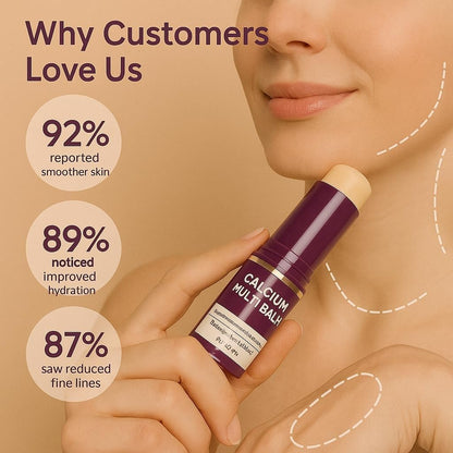 Calcium Volume Multi Balm - Wrinkle Core Stick | Korean Collagen Moisturizing Stick for Eyes