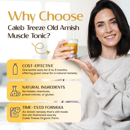 Caleb Treeze Old Amish Muscle Tonic 8 oz (Pack of 2) – Organic Cramp Relief