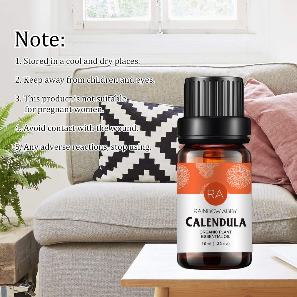 2-Pack Calendula Essential Oil - 100% Pure Organic Calendula Oil 10mL for Diffuser & Skin Care