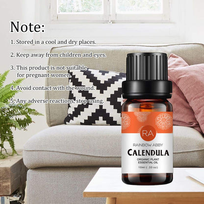 2-Pack Calendula Essential Oil - 100% Pure Organic Calendula Oil 10mL for Diffuser & Skin Care