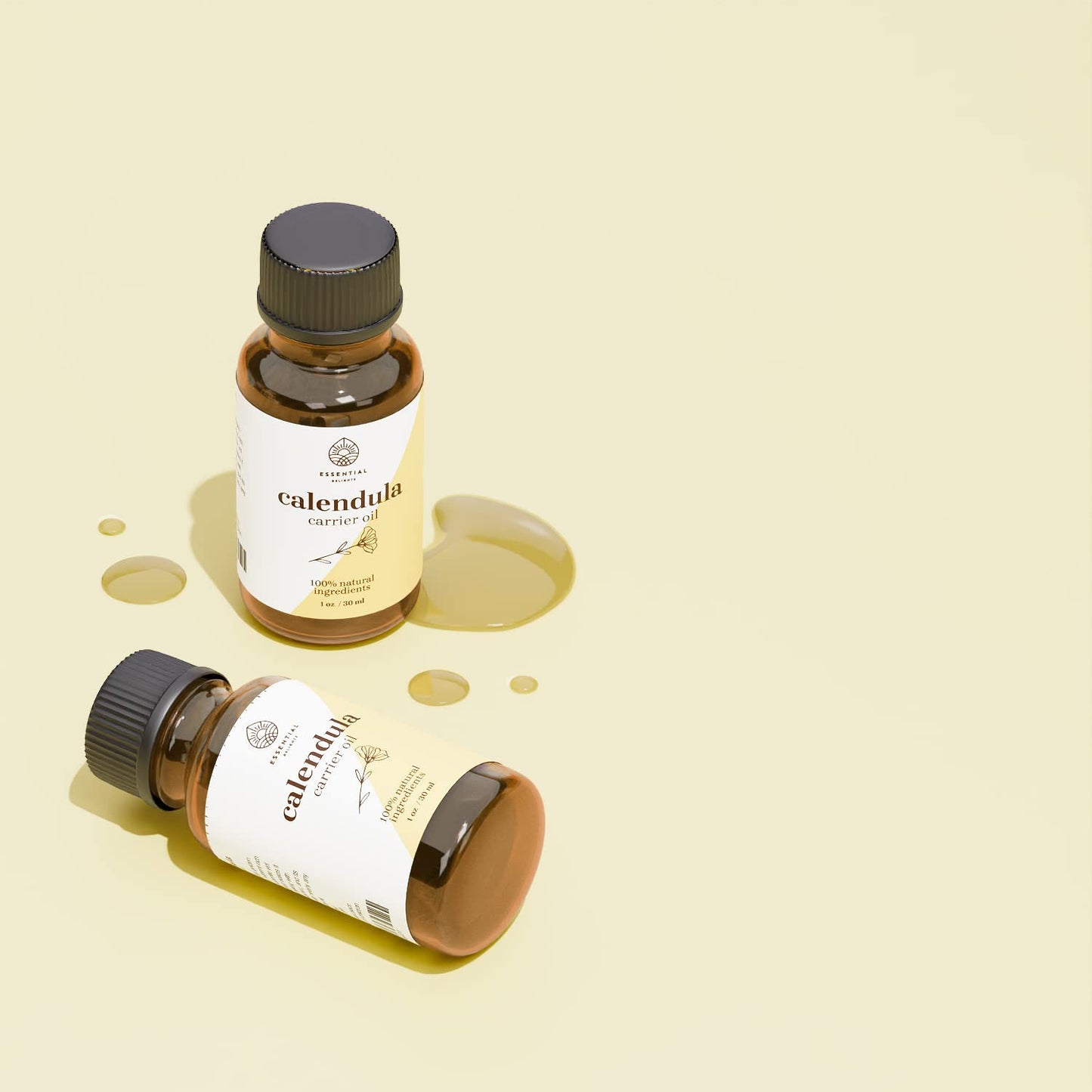 Calendula Oil - Premium Carrier Oil for Skin, Face, Body & Hair | Hydrating, Vegan & Cruelty-Free | 1 Fl Oz