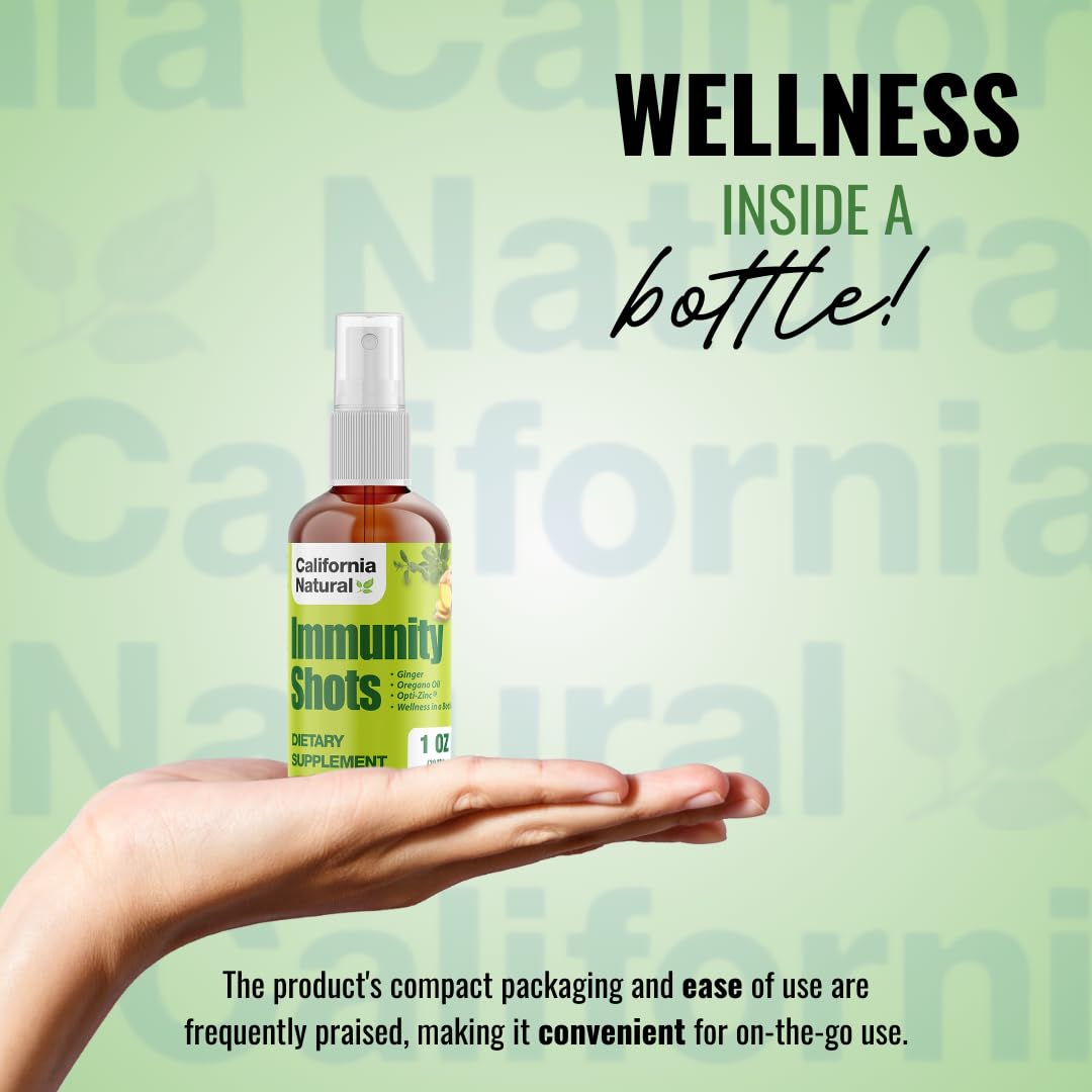 California Natural Immunity Shots 1oz – Organic Ginger & Oregano