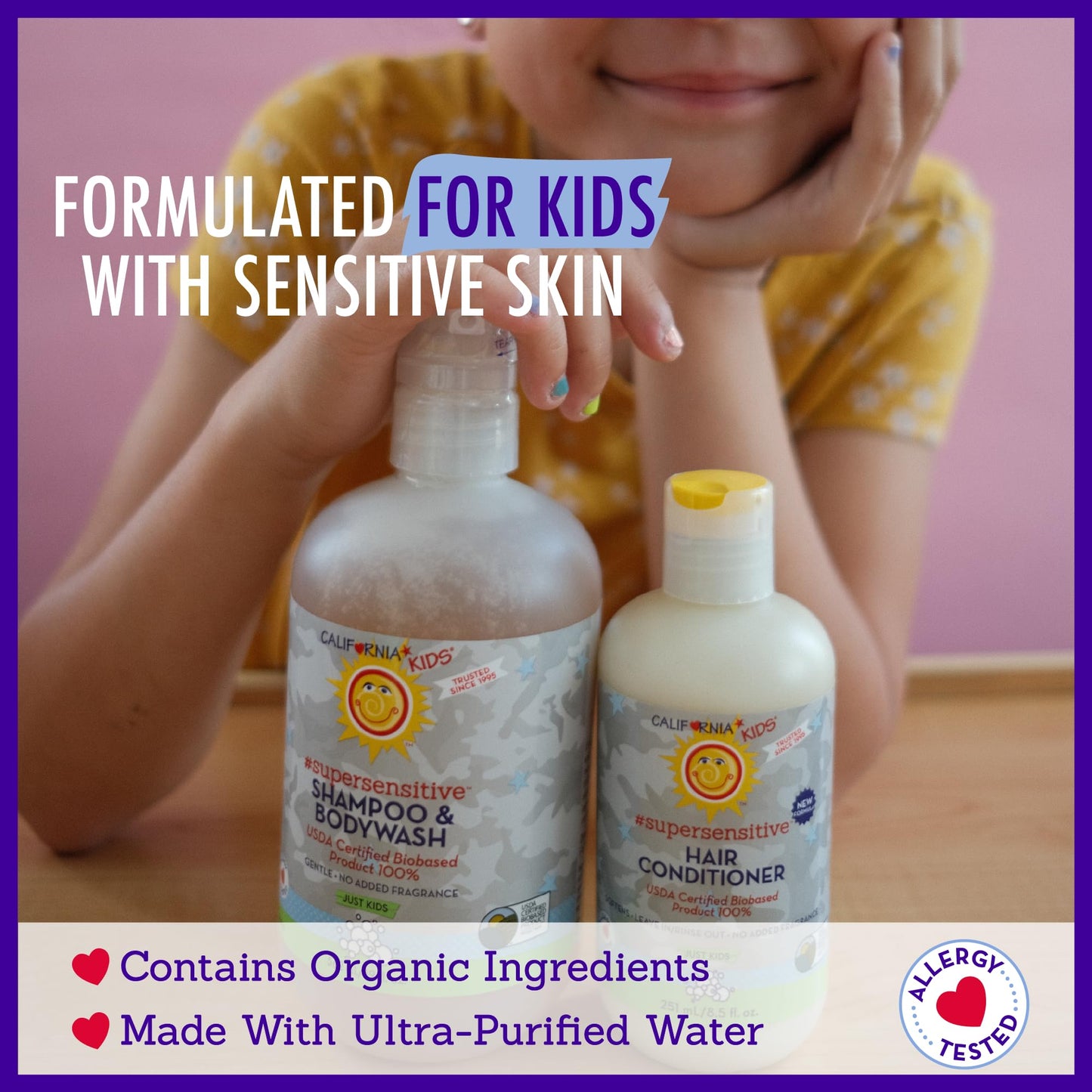California Kids 2-in-1 Shampoo & Body Wash – Super Sensitive Unscented, 19 oz