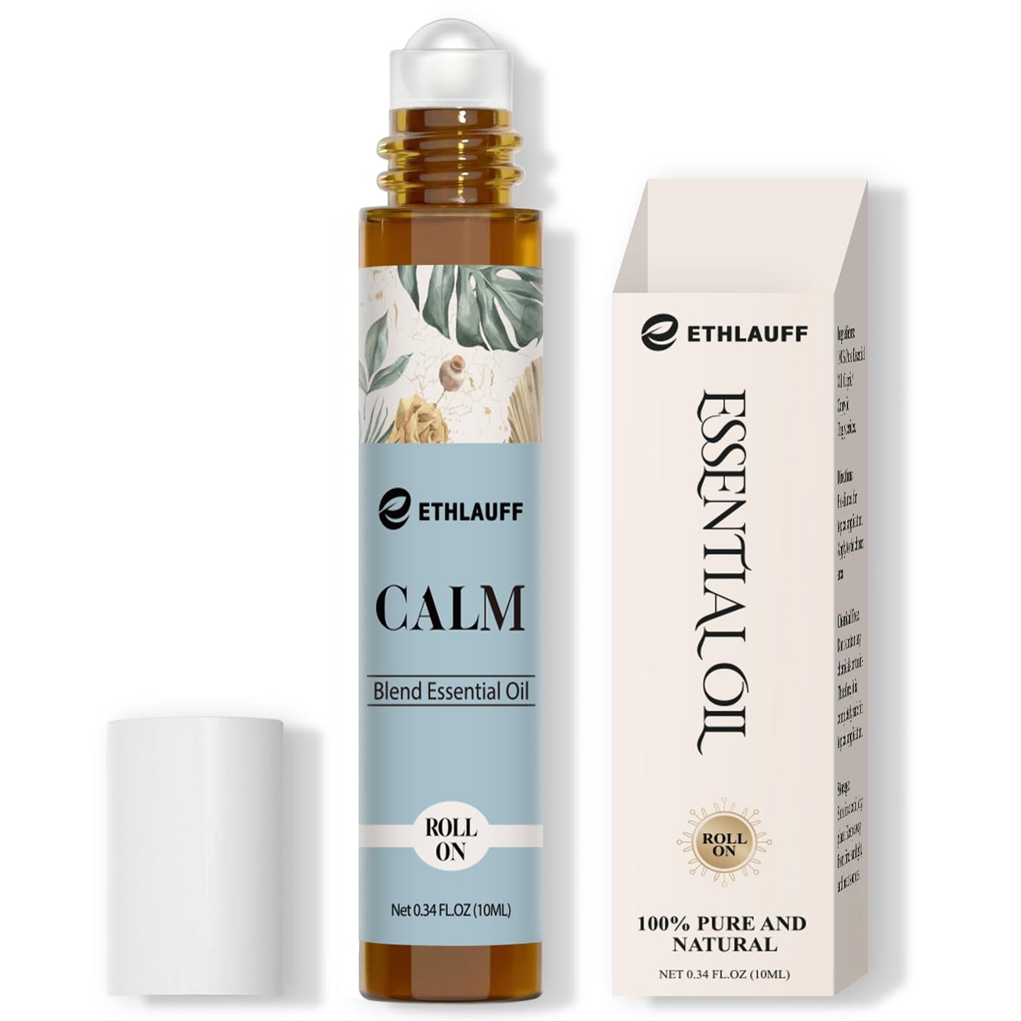 Calm Essential Oil Roll-On – Aromatherapy for Stress Relief, Relaxation & Self-Care Gift