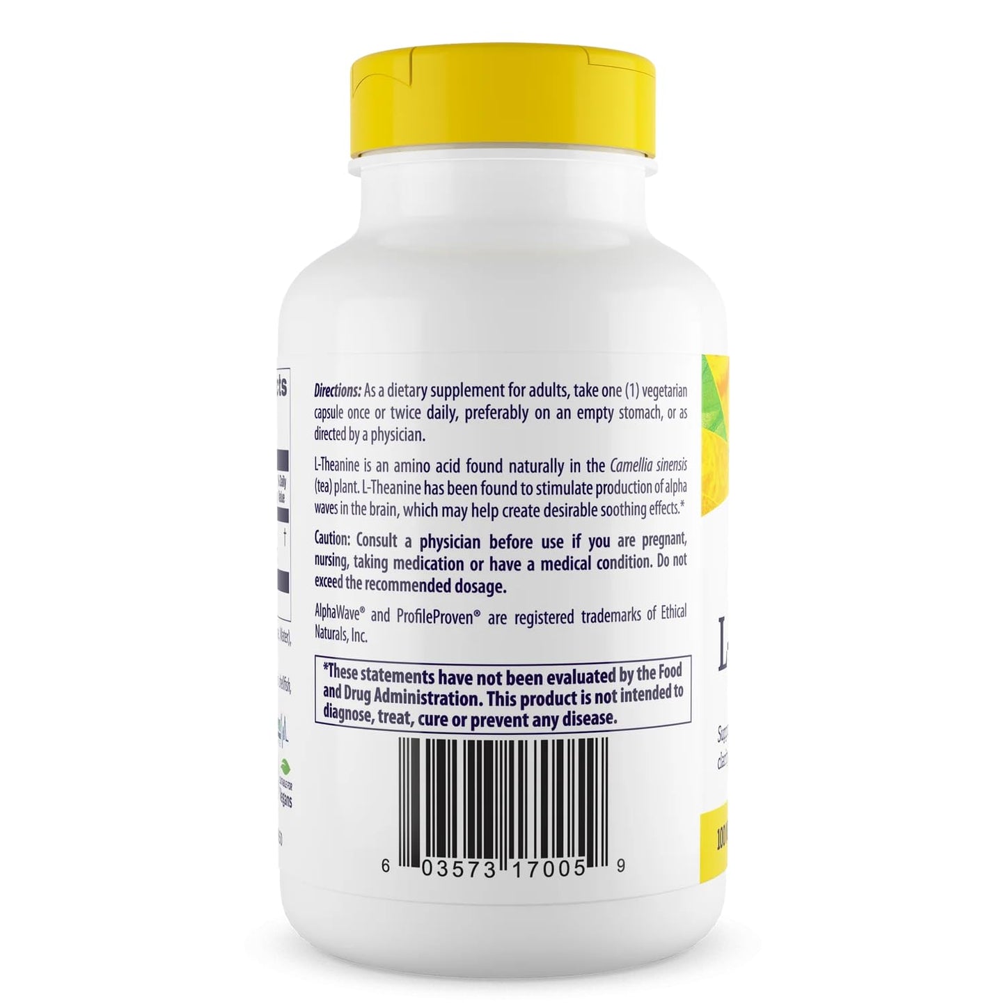 Healthy Origins L-Theanine 100 mg (AlphaWave) – Relaxation, Focus & Brain Support | 180 Veggie Caps