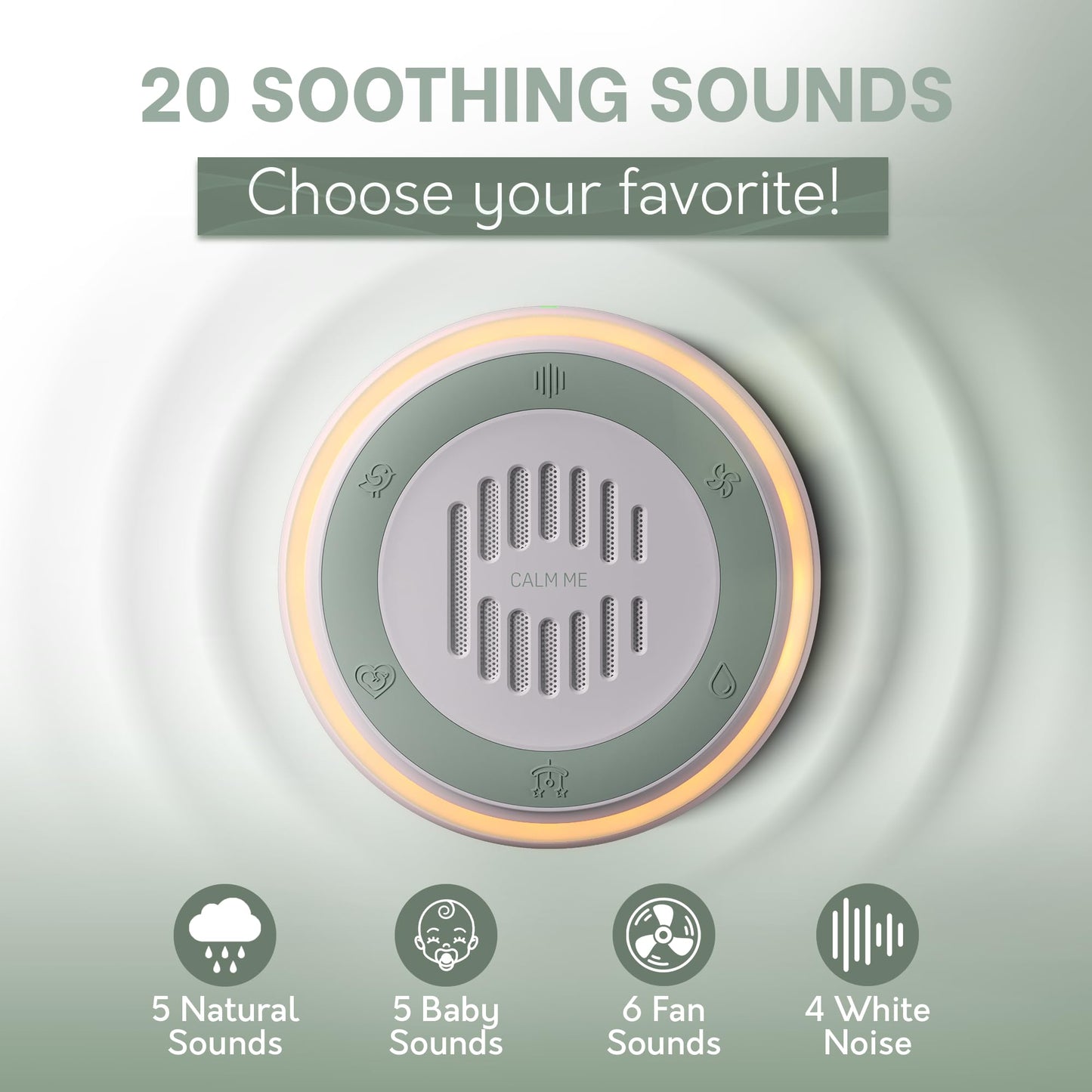 Calm Me 2-Pack White Noise Sound Machine — Office Privacy & Noise Blocking (20 Sounds)