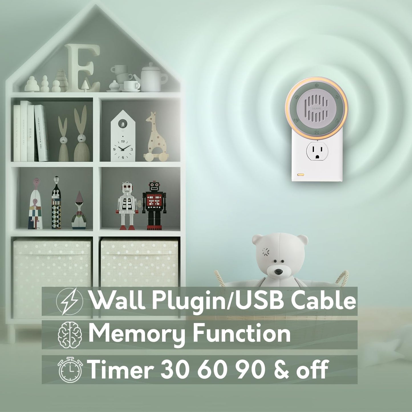 Calm Me 3 Pack White Noise Machine for Office Privacy and Focus — 20 Sounds
