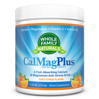CalMag Plus Calcium Magnesium Powder with Vitamin C & D3 – Gluten Free, Non-GMO, Orange Tangerine Flavor
