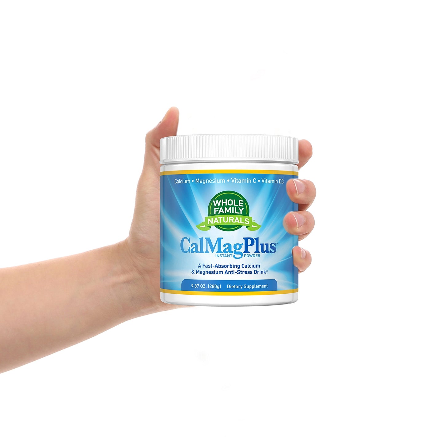 CalMag Plus Calcium Magnesium Powder with Vitamin C & D3 – Gluten Free, Non-GMO