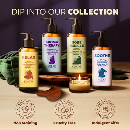 KUKKA Aromatherapy Massage Oil for Sore Muscles Non-Greasy All Skin Types