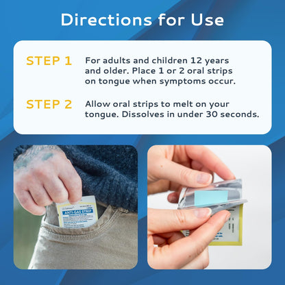 CALMOUR Anti Gas Relief 10 Strips – Mint Flavor Dissolving Strips for Quick Gas Relief