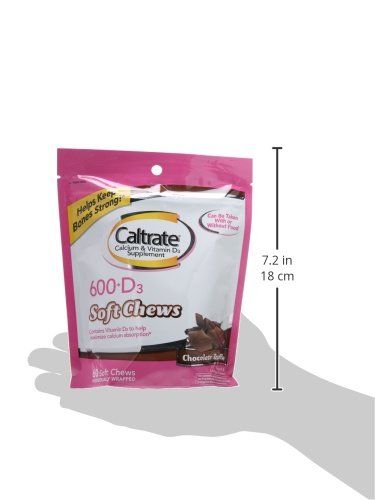 Caltrate 600+D3 Soft Chews – Chocolate Truffle, 60 Count