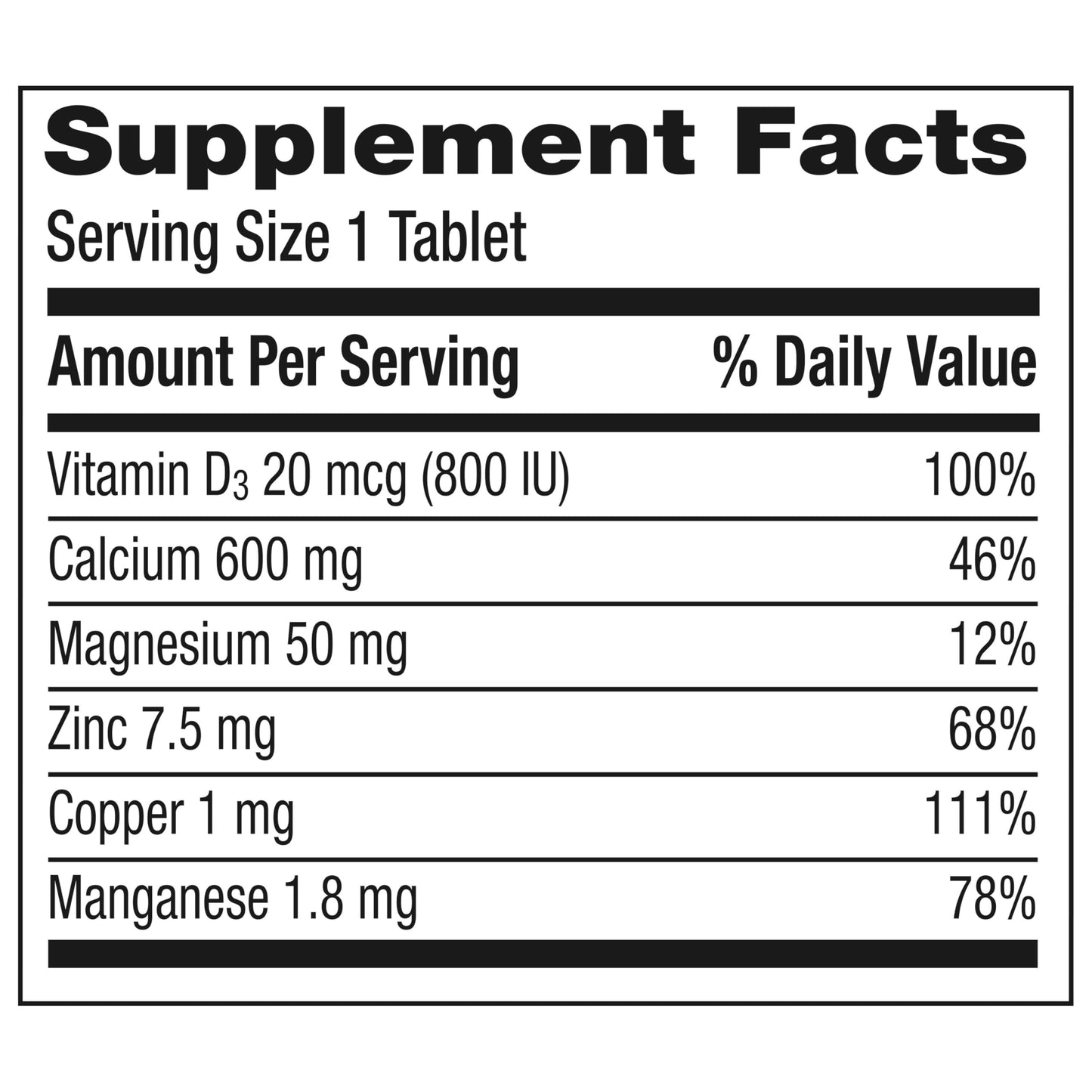 Caltrate 600 Plus D3 Minerals Calcium & Vitamin D Tablets – 120 ct