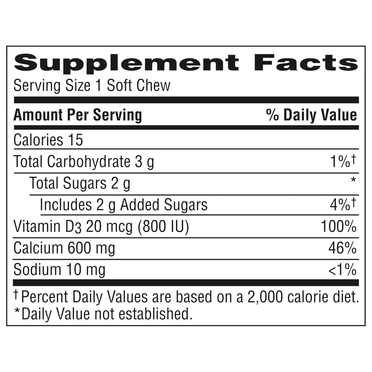 Caltrate 600 Plus D3 Soft Chews – Vanilla Creme Calcium Vitamin D Supplement