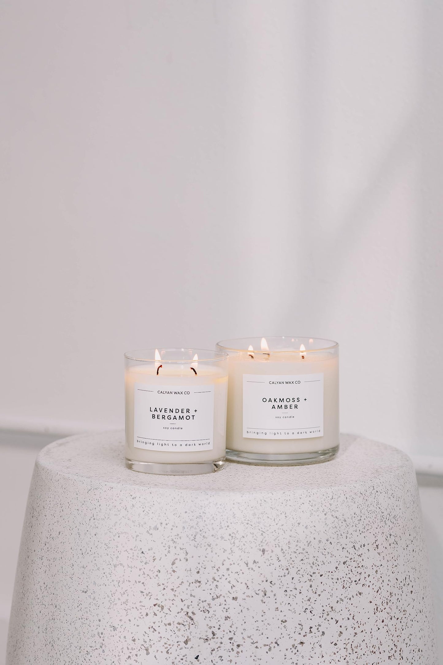 Calyan Wax Co. Seaside & Citrus 3 Wick Soy Candle – 14.9oz, 43-Hour Burn