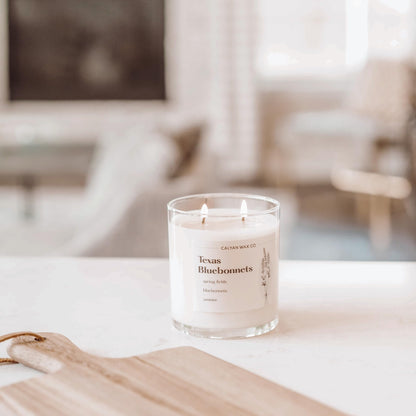 Texas Bluebonnets 2-Wick Soy Candle - Calyan Wax Co. - 8.8oz, 37hr Burn