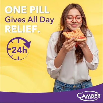 Camber Omeprazole 20mg Delayed-Release Tablets | Heartburn & Acid Reflux Relief (42 Count)