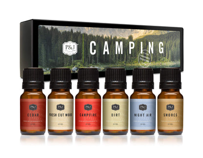 P&J Trading Fragrance Oil Camping Set | Campfire, Cedar, Fresh Wood & Night Air