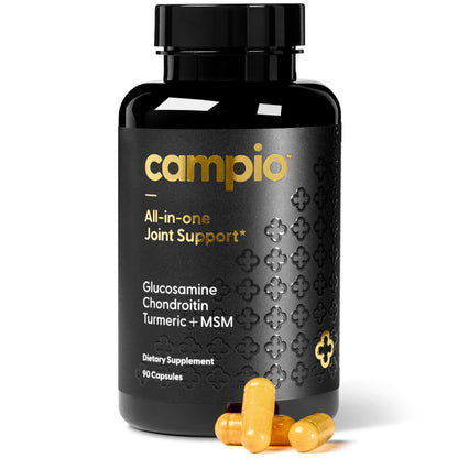 Campio All-in-One Joint Support – Glucosamine, Chondroitin, MSM, Turmeric & Hyaluronic Acid | 90 Count