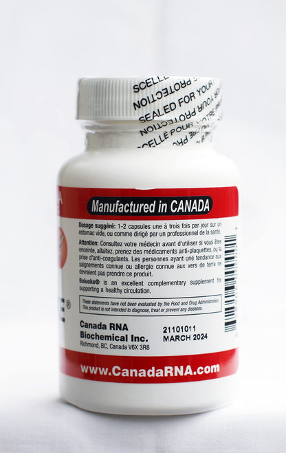 Canada RNA Boluoke 60 Capsules (Pack of 2) – Lumbrokinase Enzyme Supplement