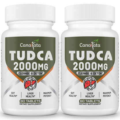 Canarata TUDCA 2000mg – Liver Detox, Bile Salts Support & Liver Health – 60 Day Supply