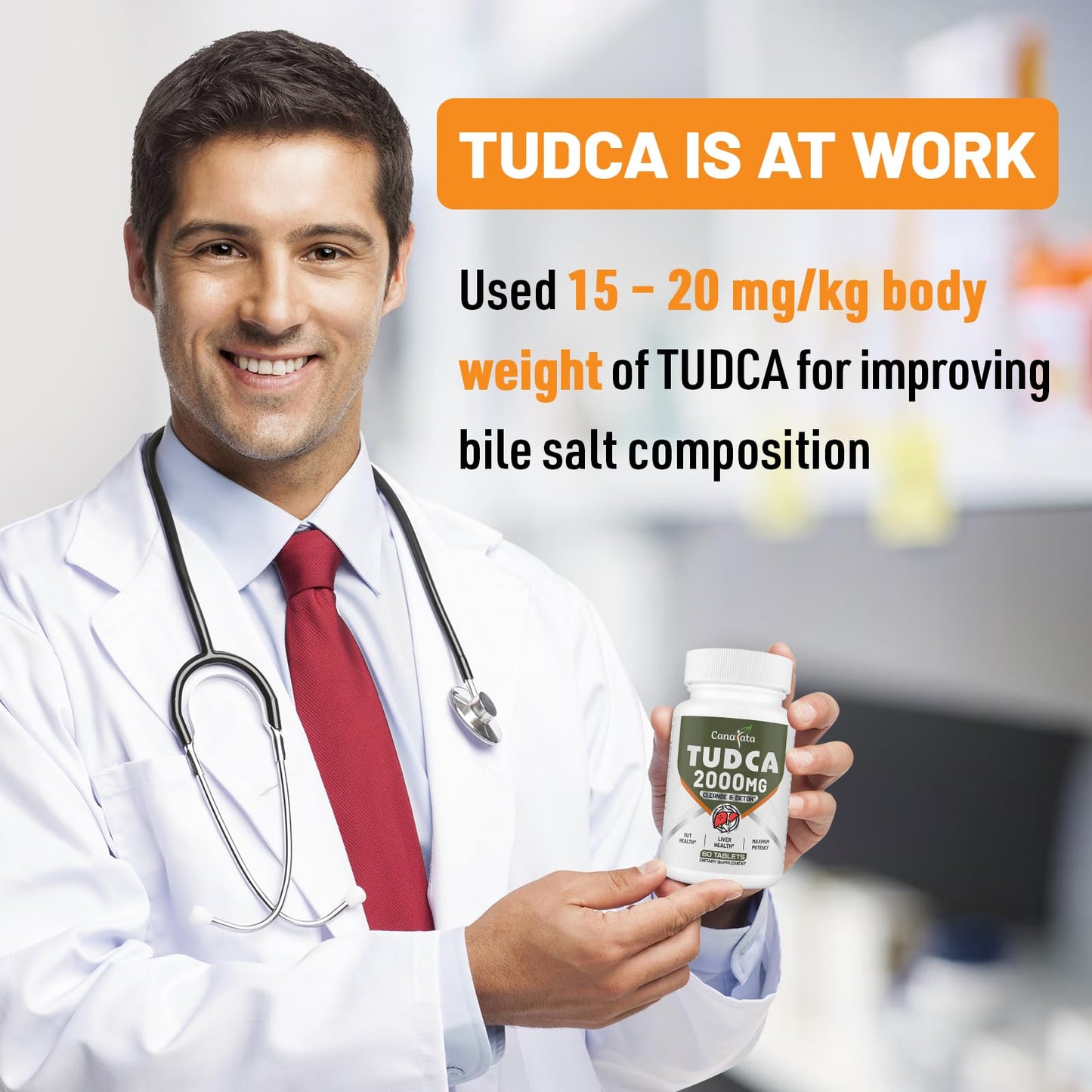 Canarata TUDCA 2000mg – Liver Detox & Bile Salts Support | 30 Days