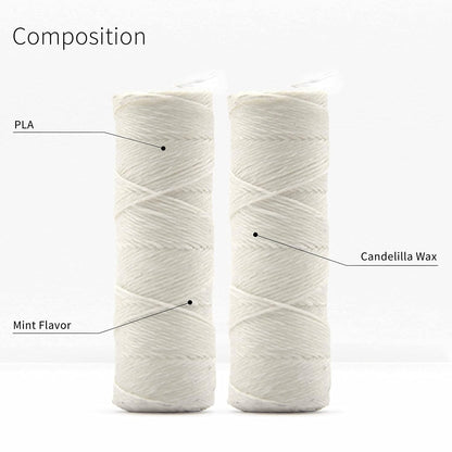 Vegan Refill Dental Floss | 2 x 55 Yards | Plastic Free, Zero Waste | Bambaw Mint