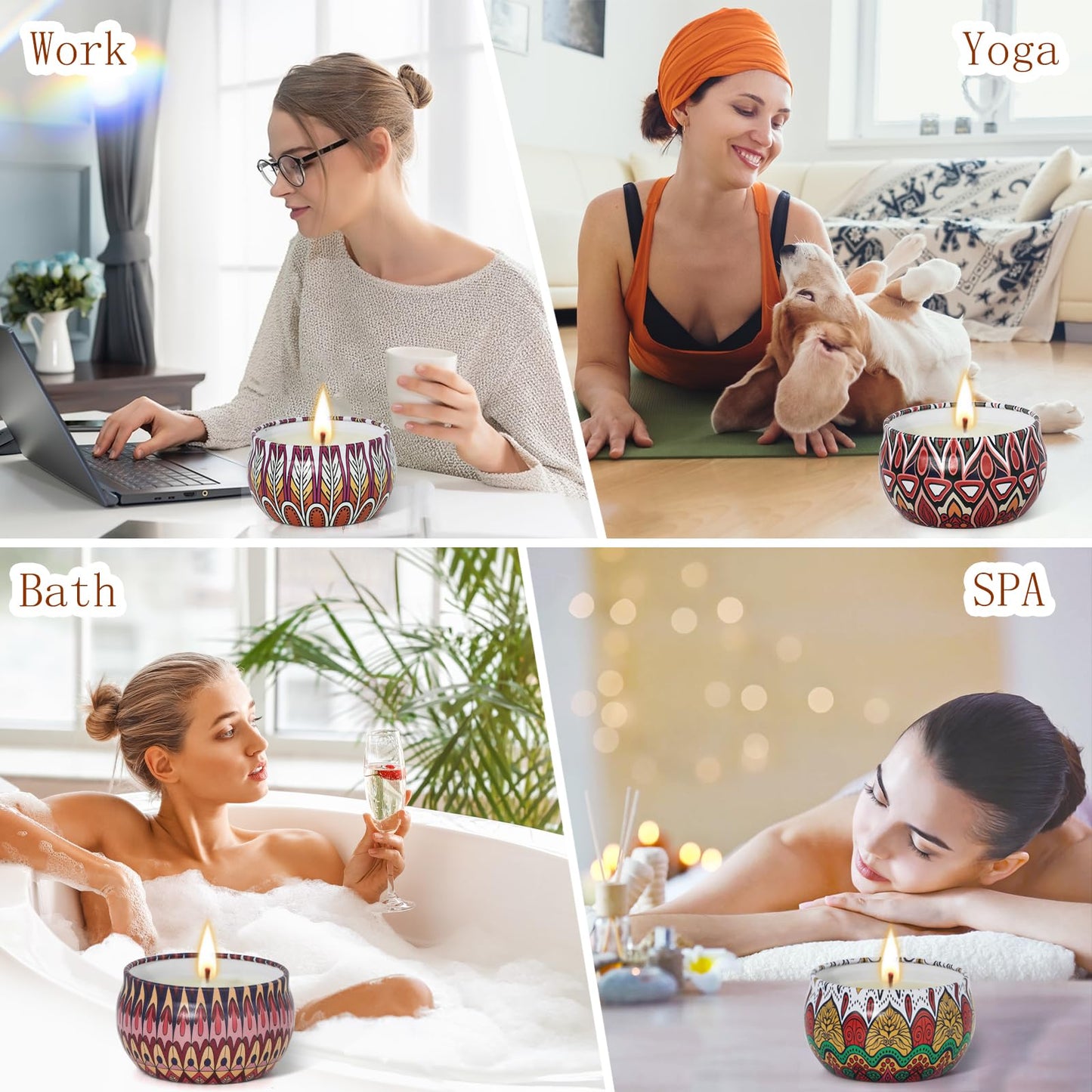 18-Pack Scented Soy Candle Gift Set | Long-Burning Aromatherapy for Home