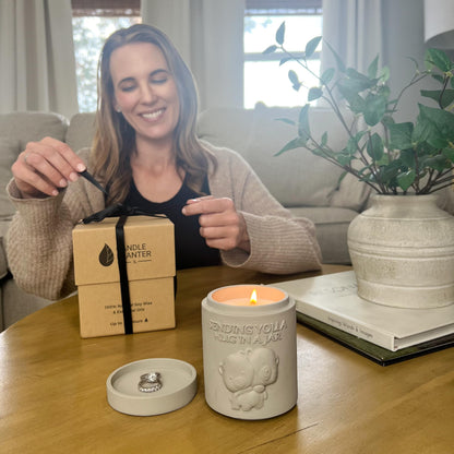 Candle Planter Hug in a Jar – Aromatherapy Soy Candle & Succulent Planter