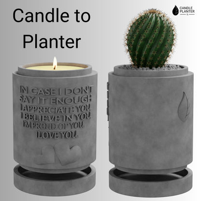 Candle Planter Hug in a Jar – Aromatherapy Soy Candle & Succulent Planter