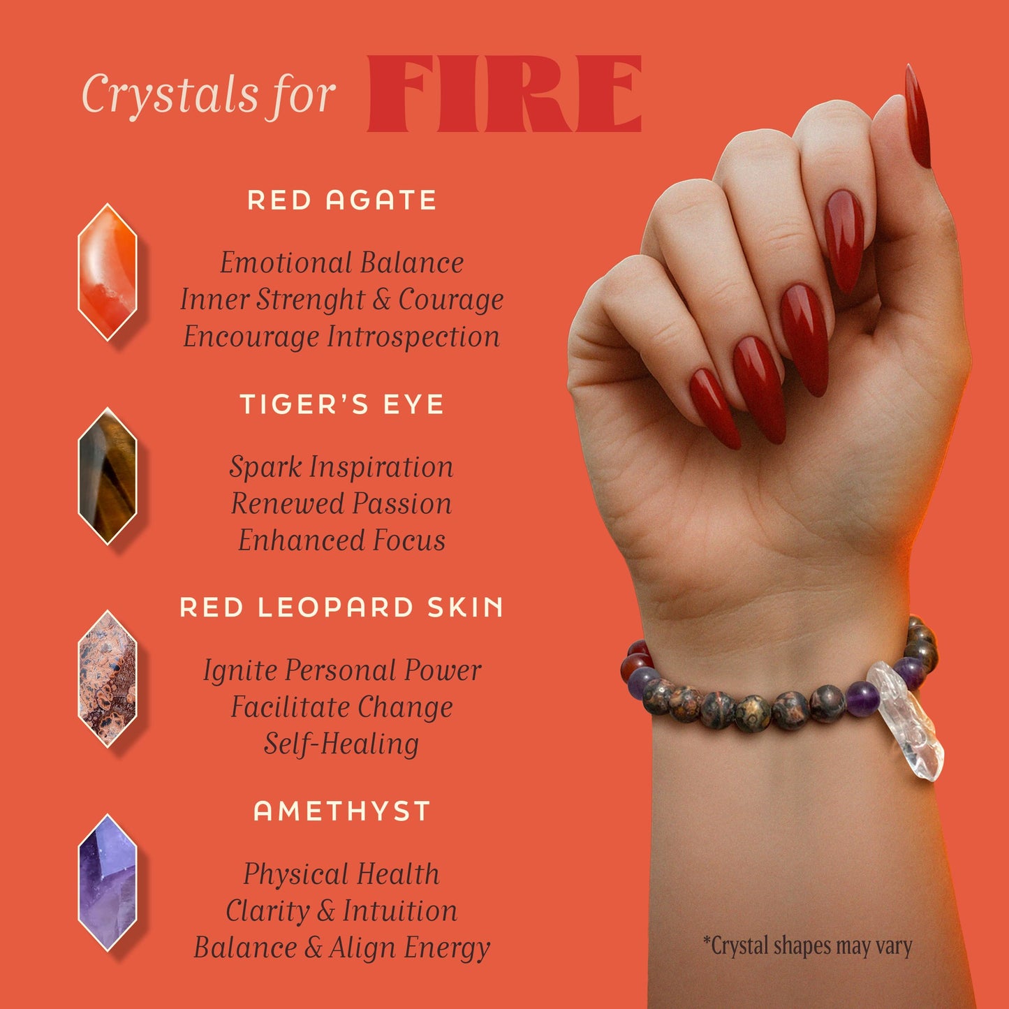 Zodiac Fire Candle for Women – Aries, Leo & Sagittarius with Crystals Inside