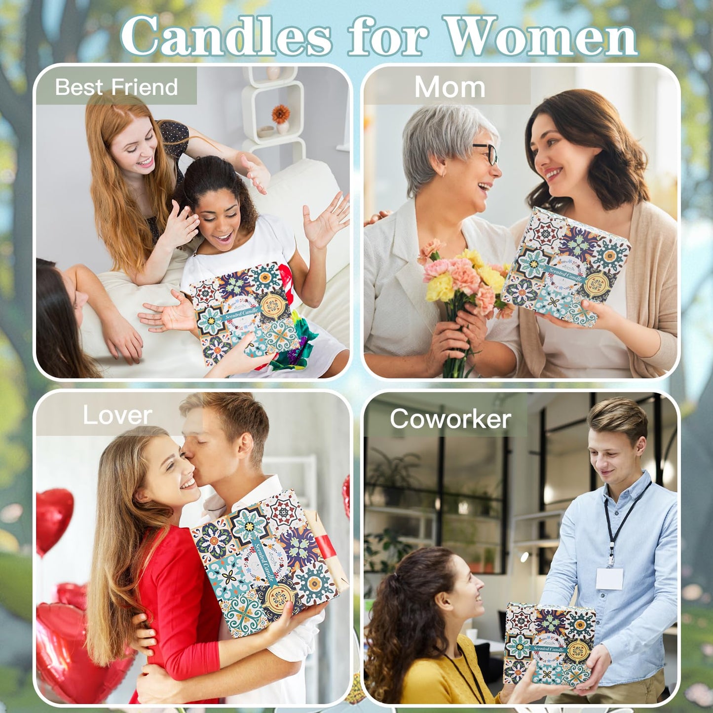 Candles Gifts for Women | 9 Pack Soy Scented Candles for Home & Aromatherapy