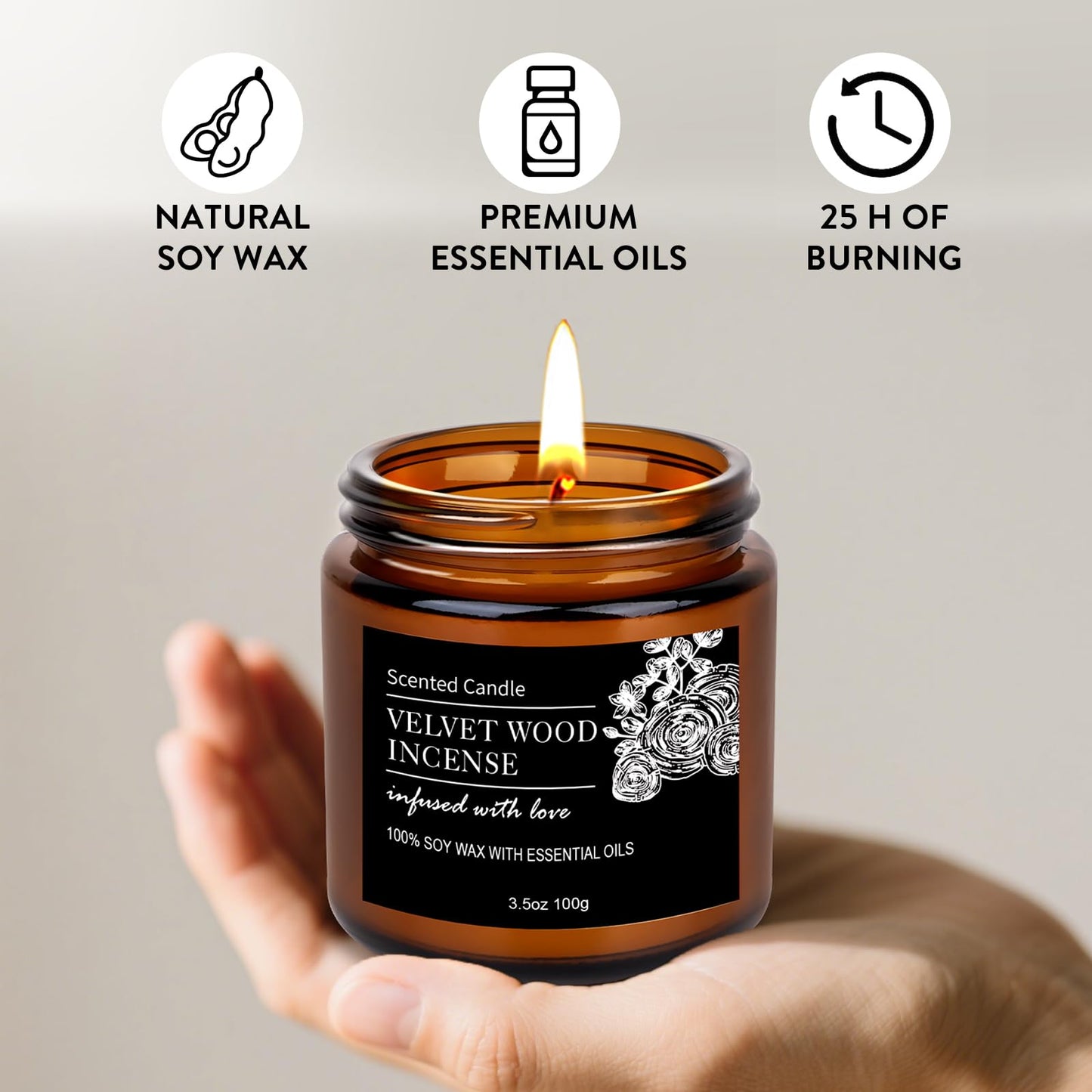 Candles for Men - 6 Pack Scented Soy Candles Set | Natural Aromatherapy Gift