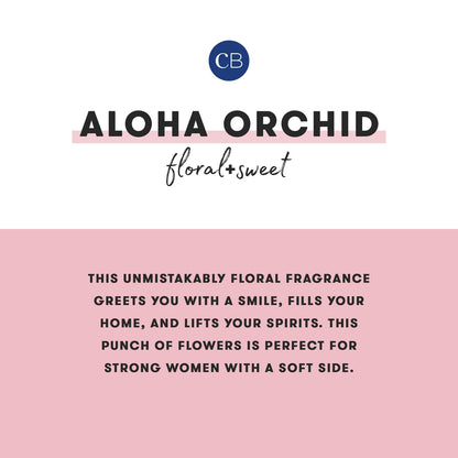Capri Blue Aloha Orchid Reed Diffuser Set - 8 oz - Cobalt Blue