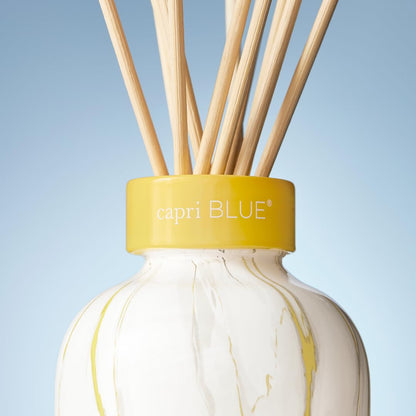 Capri Blue Modern Marble Reed Diffuser Set – Pineapple Flower 5.7 oz | Luxury Home Fragrance