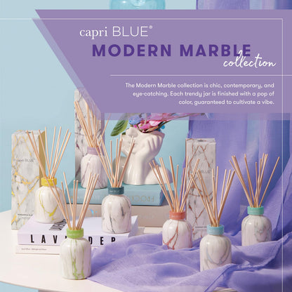 Capri Blue Modern Marble Reed Diffuser Set – Coconut Santal | Luxury Home Fragrance